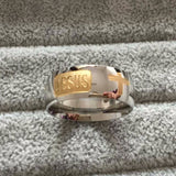 18K Silver Plated Christian Ring