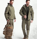 Camo Men Outdoor Waterproof Jacket+Pant