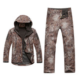 Camo Men Outdoor Waterproof Jacket+Pant