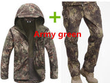 Camo Men Outdoor Waterproof Jacket+Pant