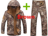 Camo Men Outdoor Waterproof Jacket+Pant