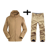 Camo Men Outdoor Waterproof Jacket+Pant