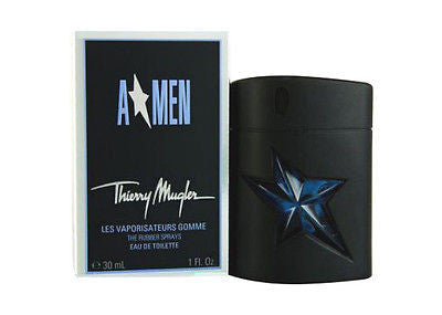 A * MEN Angel Men by Thierry Mugler EDT Spray Rubber 1.0 oz - Discount Fragrance at Cosmic-Perfume